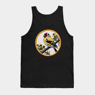 Goldfinch Embroidered Patch Tank Top